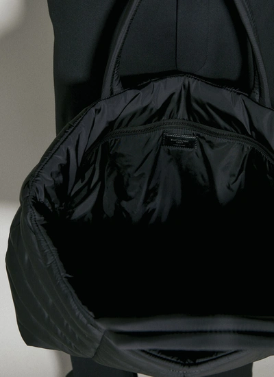 Shop Saint Laurent Men Puffer Tote Bag In Black
