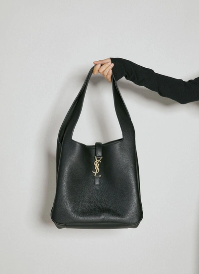Saint Laurent Bea Deerskin Leather Tote In Black