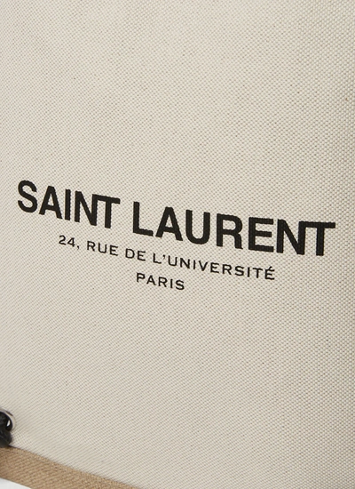 Shop Saint Laurent Women Universite Flat Crossbody Bag In Cream