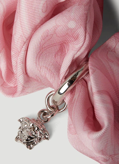 Shop Versace Women Barocco Scrunchie In Pink