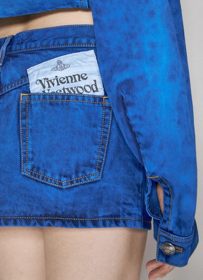 Shop Vivienne Westwood Women Foam Mini Skirt In Blue