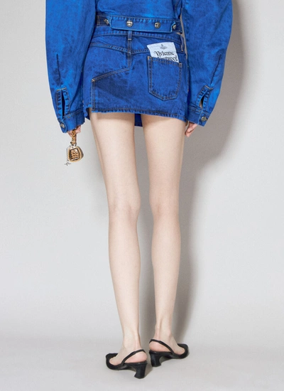 Shop Vivienne Westwood Women Foam Mini Skirt In Blue