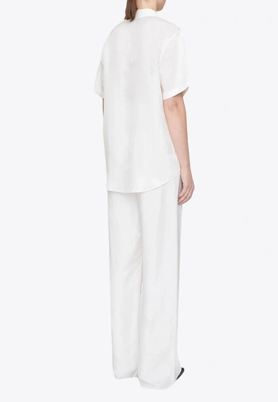 Shop Anine Bing Bruni Short-sleeved Shirt In White