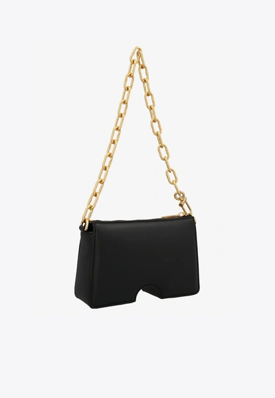 Shop Off-white Burrow Zipped Pouch With Strap In Black