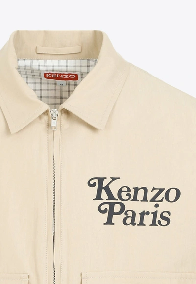 Shop Kenzo By Verdy Zip-up Bomber Jacket In Brown