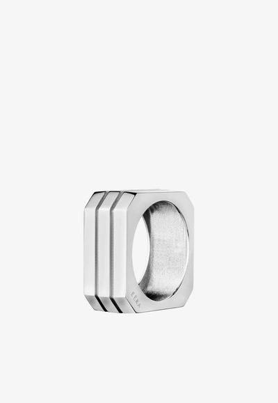Shop Eéra Candy Triple Ring In 18-karat White Gold In Silver