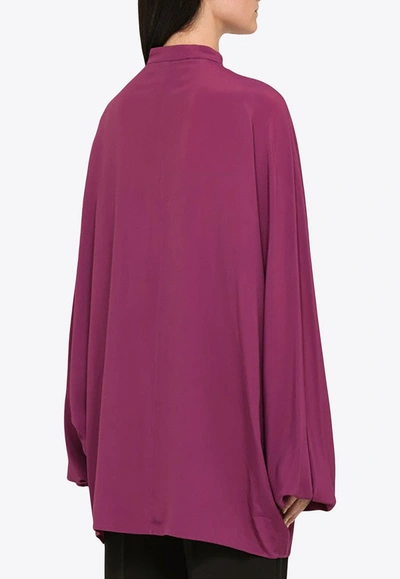 Shop Federica Tosi Cape-style Silk Blend Shirt In Pink