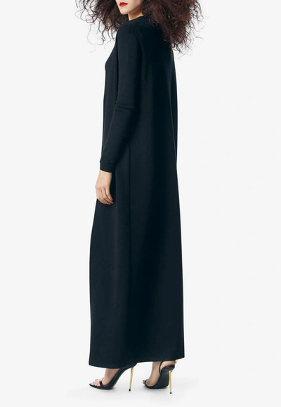 Shop Tom Ford Cashmere And Silk Maxi Cardigan In Black