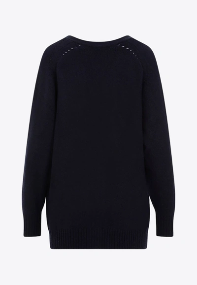 Shop Chloé Cashmere And Wool Cardigan In Blue