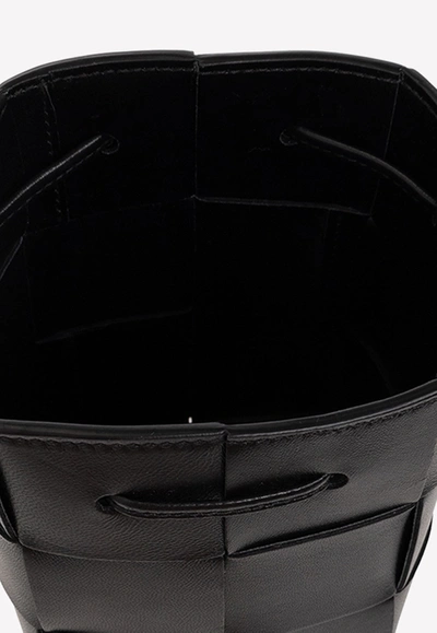 Shop Bottega Veneta Cassette Small Bucket Bag In Black