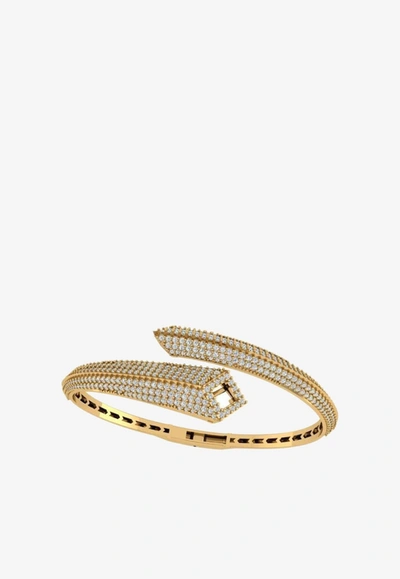 Shop Djihan Charmer Diamond Bracelet In 18-karat Yellow Gold