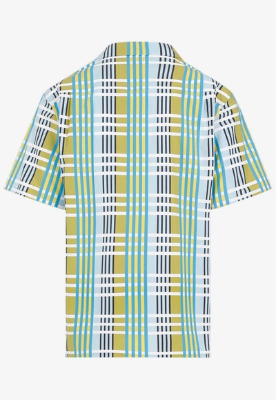 Shop Lanvin Checked Short-sleeved Shirt In Multicolor