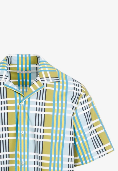 Shop Lanvin Checked Short-sleeved Shirt In Multicolor