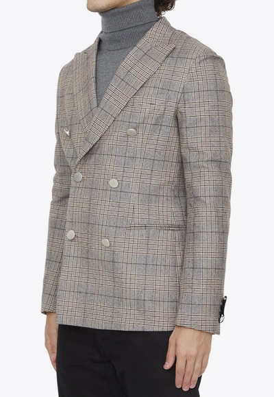 Tonello Beige Wool Jacket In Gray