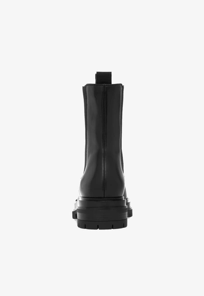 Gianvito Rossi Chester Leather Chelsea Boots In Black