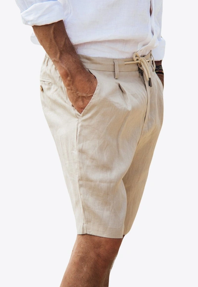 Les Canebiers Cimes Bermuda Shorts In Beige