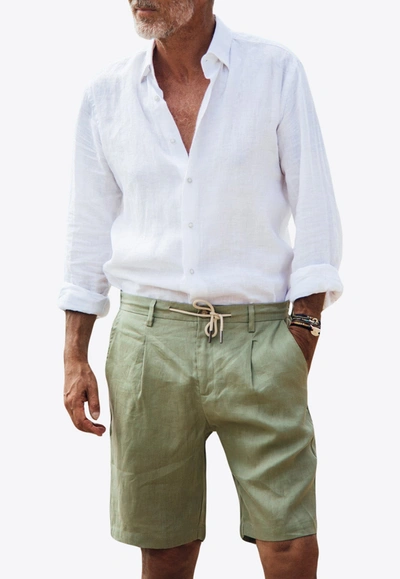Les Canebiers Cimes Bermuda Shorts In Khaki