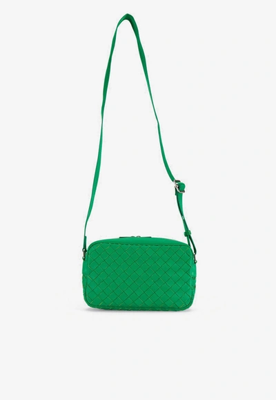 Shop Bottega Veneta Classic Intrecciato Leather Crossbody Bag In Parakeet