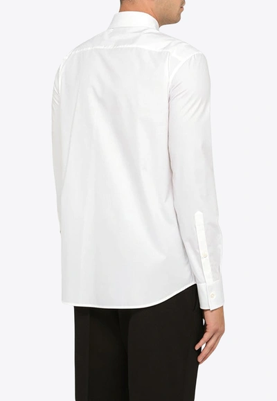 Shop Valentino Classic Long-sleeved Shirt In White