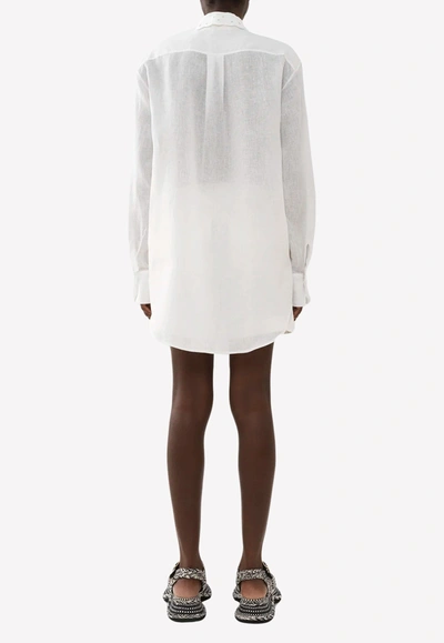 Shop Chloé Classic Oversized Long-sleeved Shirt In White