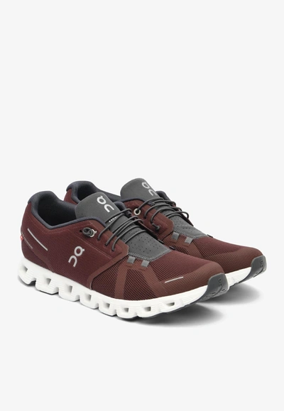 On Running Cloud 5 Running Sneakers In Burgundy