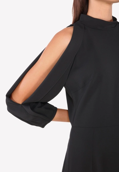 Cushnie Et Ochs Cold-shoulder Pencil Dress In Black