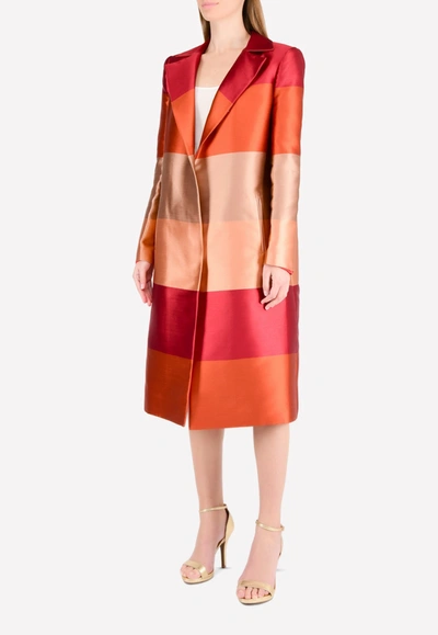 Bibhu Mohapatra Colorblock Long Sleeved Coat In Red