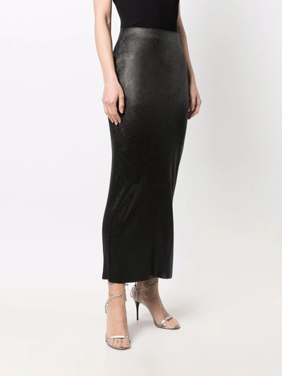 Shop Tom Ford Compact Glossy Maxi Skirt In Black