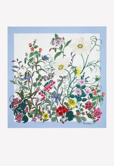 Ferragamo Corisia Print Silk Scarf In Multicolor