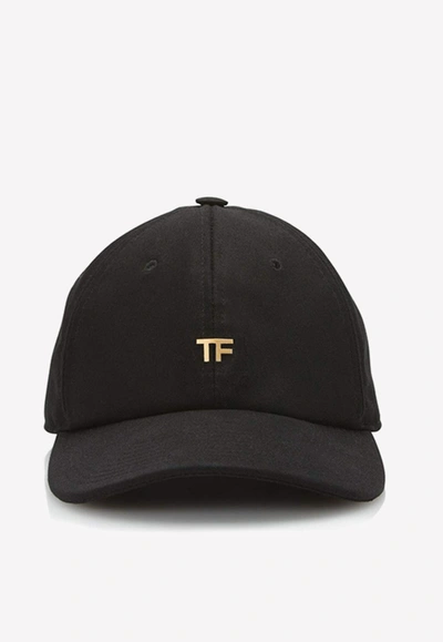 Tom Ford Logo-embellished Baseball Cap In Black