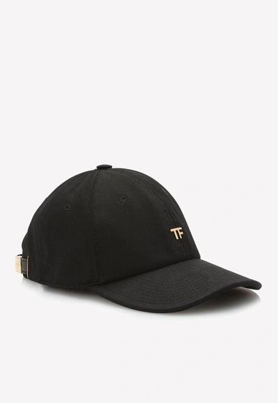 Tom Ford Logo-embellished Baseball Cap In Black