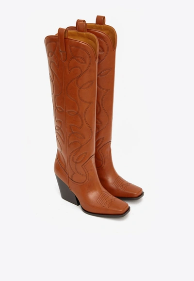 Stella Mccartney Cowboy Boots In Brown