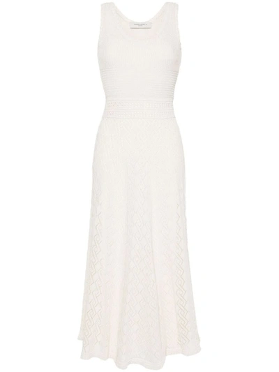 Shop Golden Goose Lowell Knit Maxi Dress Clothing In White