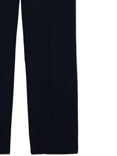 Shop Gucci Trousers In Dark Navy/mix
