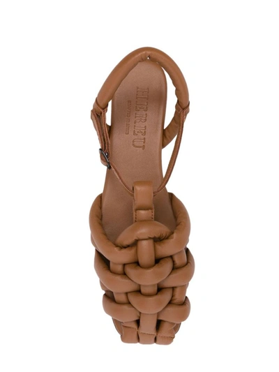 Hereu Cabersa Padded Leather Sandals In Brown