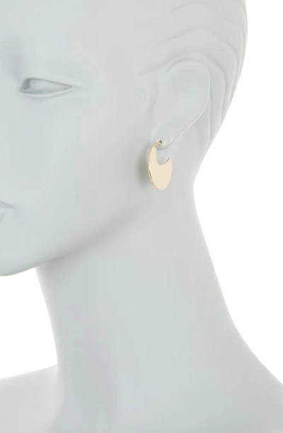 Shop Nordstrom Rack Flat Crescent Hoop Earrings In Gold