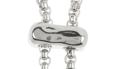 Shop Melrose And Market Layered Chain Y-drop Necklace In Rhodium