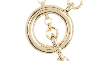Shop Nordstrom Rack Open Circle T-bar Y-necklace In Gold