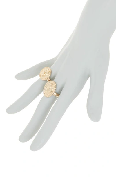 Shop Melrose And Market Set Of Two Coin Rings In Gold