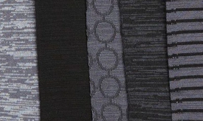 Nordstrom Rack Ultra-soft 5-pack Crew Socks In Black -charcoal Multi