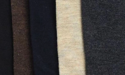 Shop Nordstrom Rack Cushioned 5-pack Crew Socks In Navy -brown Multi