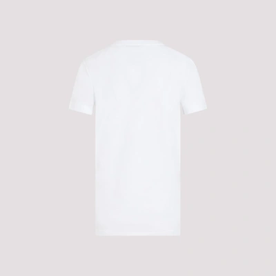 Shop Max Mara Taverna Lurex Logo T-shirt Tshirt In White