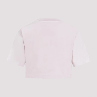 Shop Off-white Laundry Cropped T-shirt Tshirt In Pink & Purple