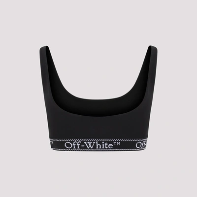 Shop Off-white Logoband Bra Underwear In Black