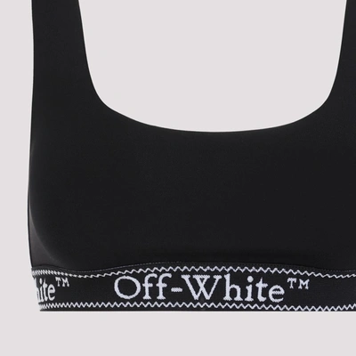 Shop Off-white Logoband Bra Underwear In Black