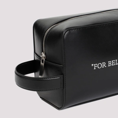 Shop Off-white Quote Bookish Toiletry Pouch Bag In Black