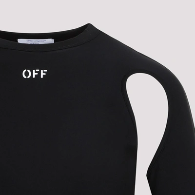 Shop Off-white Sleek Crop Top In Black