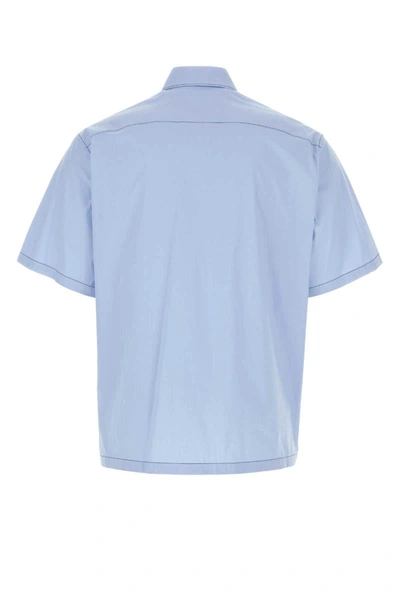 Shop Prada Shirts In Blue