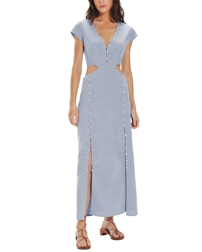 Shop Vix Angelina Long Dress In Blue