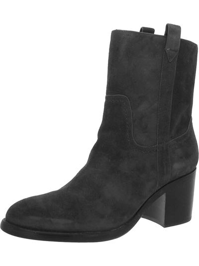 Shop Veronica Beard Carmen Womens Suede Dressy Mid-calf Boots In Black